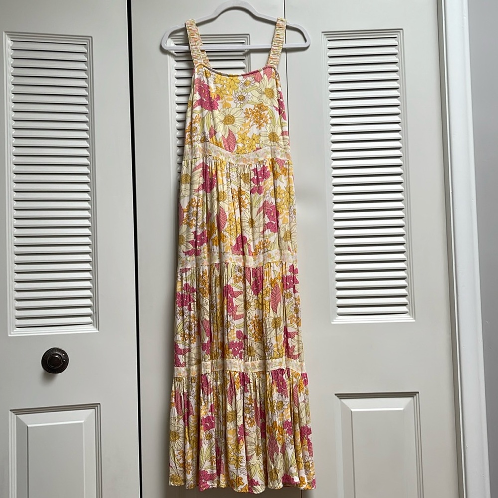 Dex lined floral maxi dress